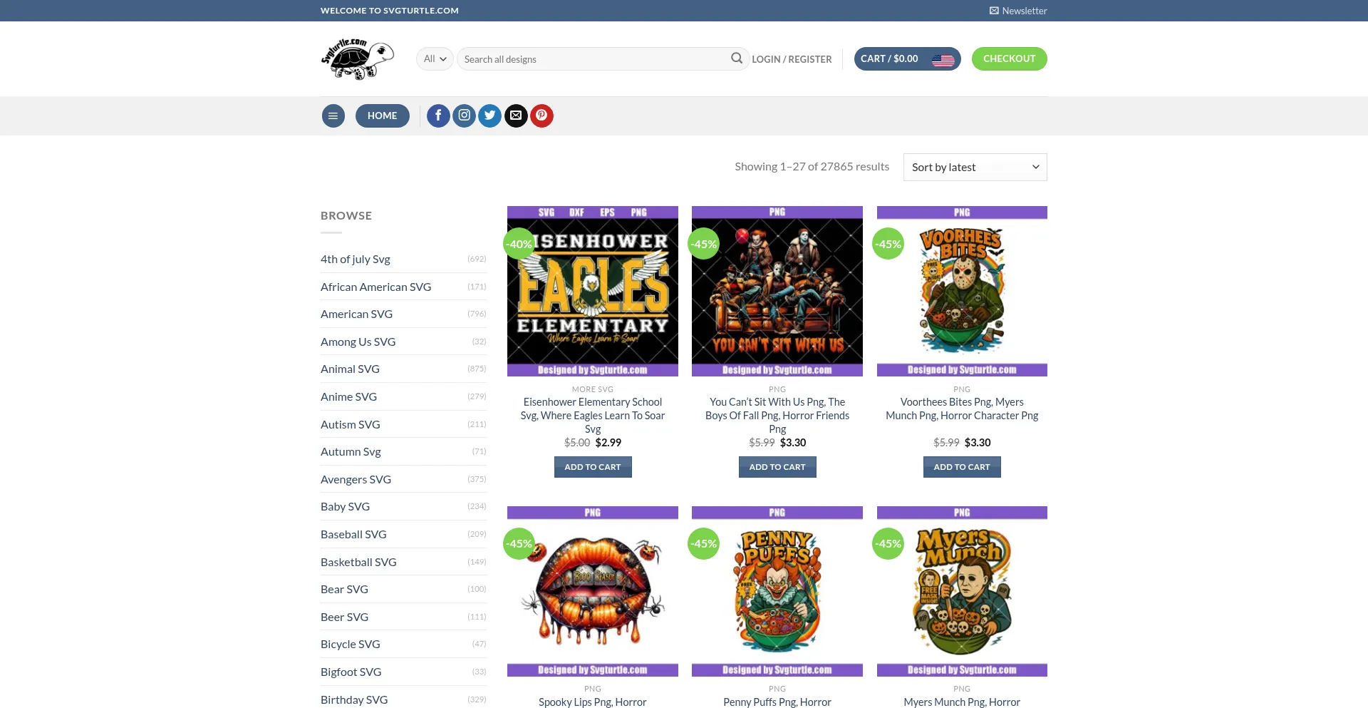 Website screenshot of Svgturtle.com