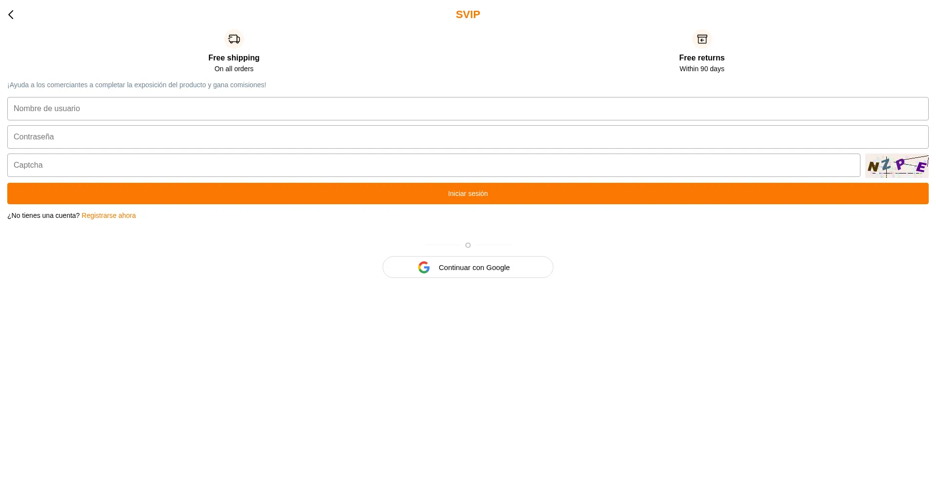 Website screenshot of Svip.fte12.com
