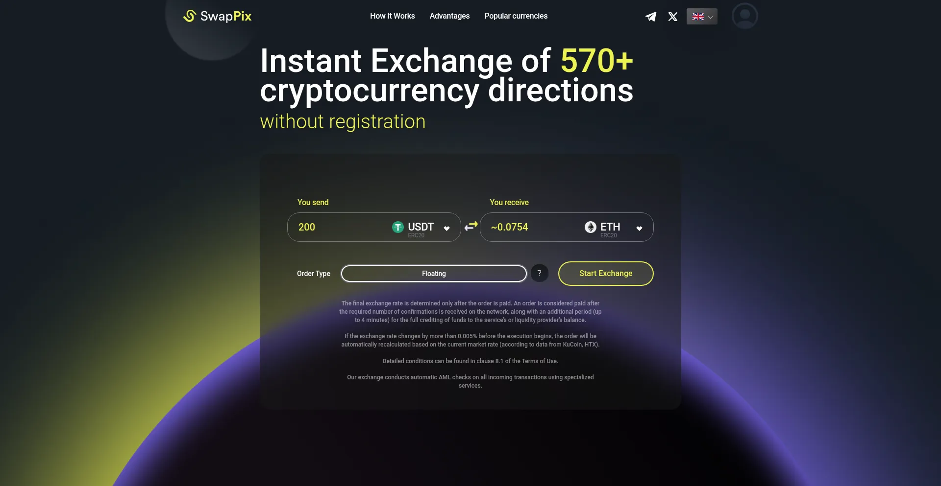 Website screenshot of Swappix.io