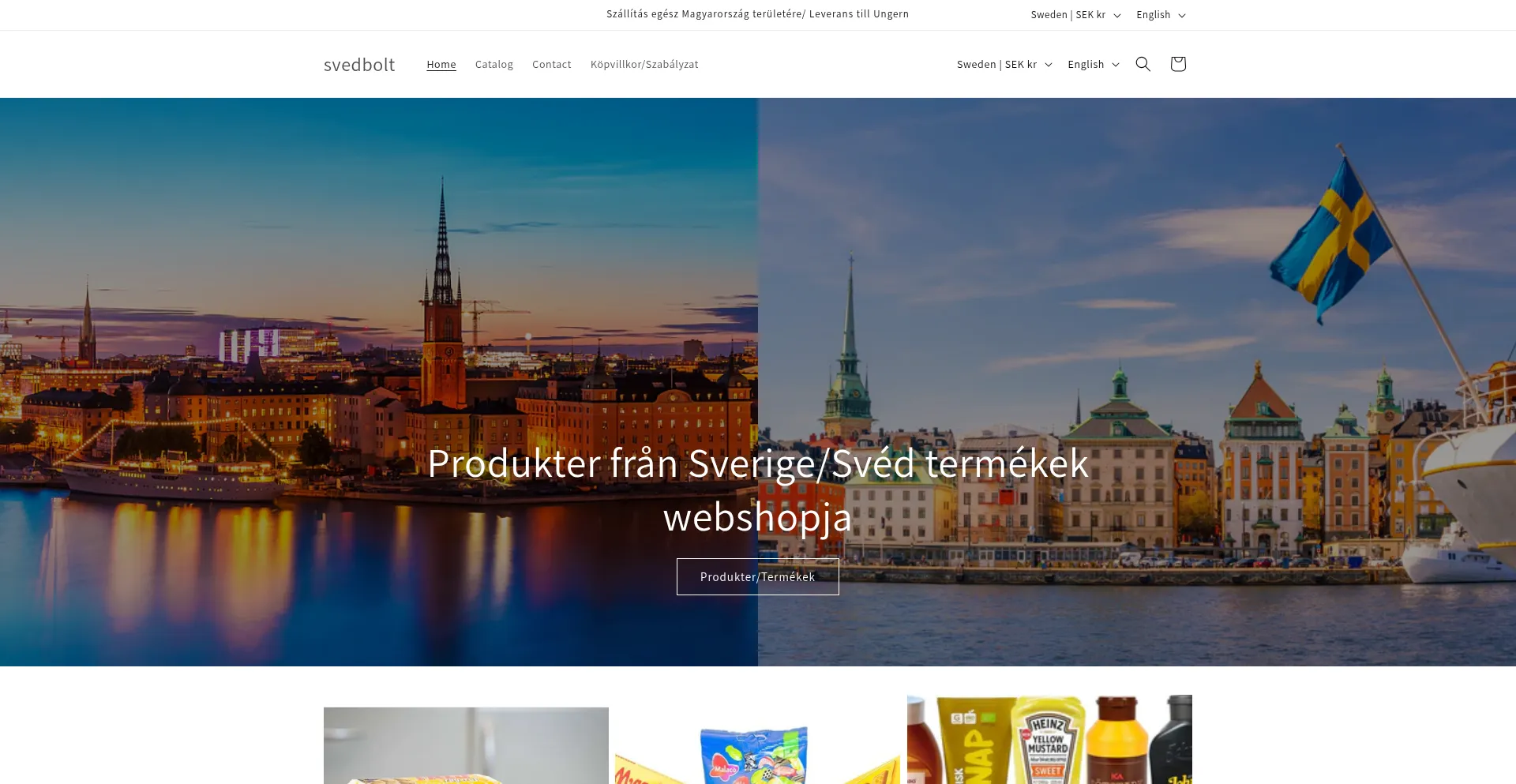 Website screenshot of Swedenkiosk.com
