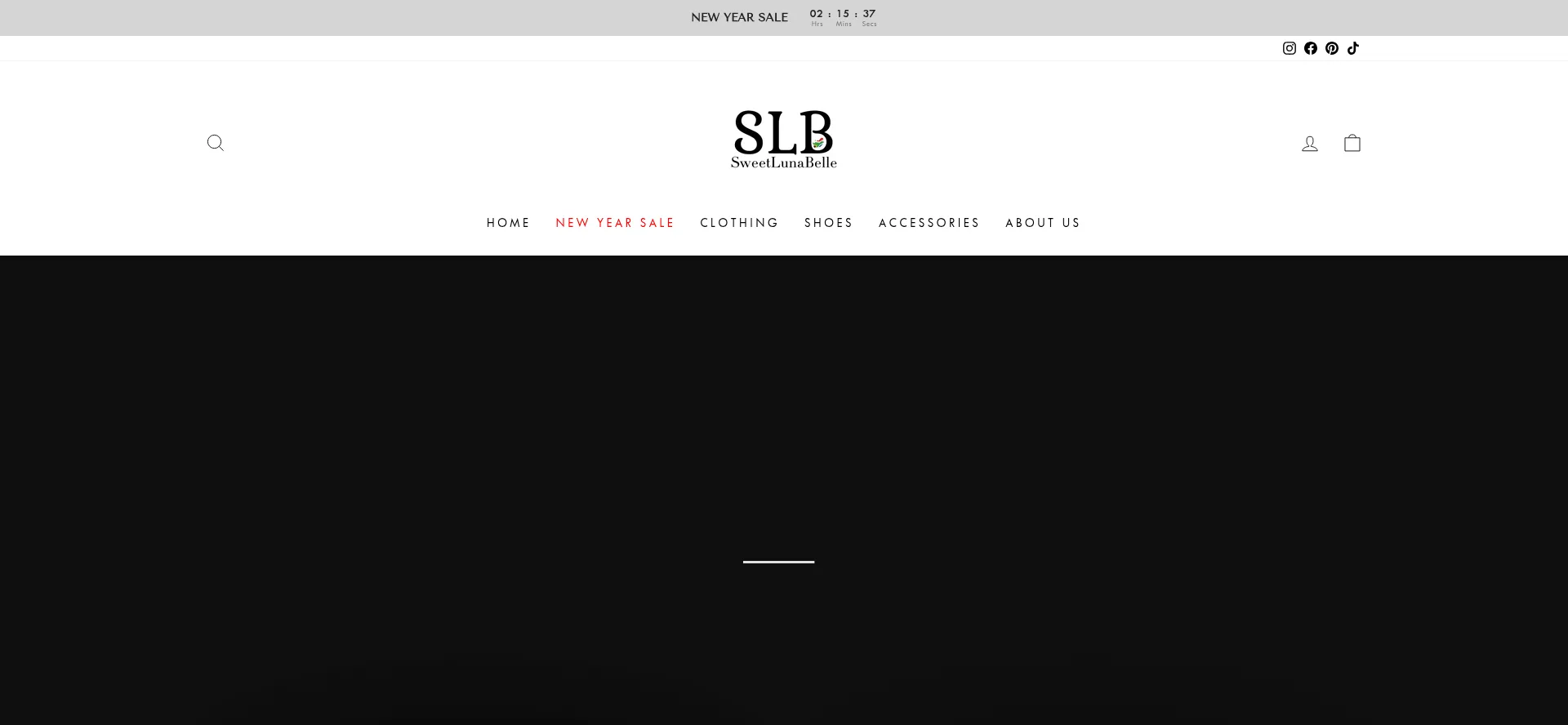 Website screenshot of Sweetlunabelle.com