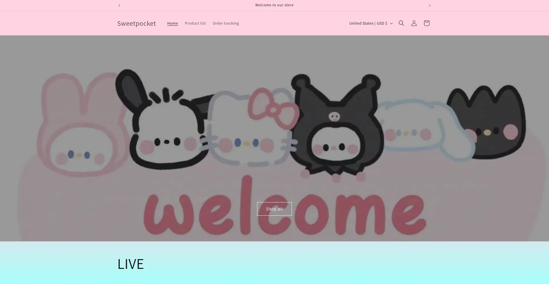 Website screenshot of Sweetpocket.top