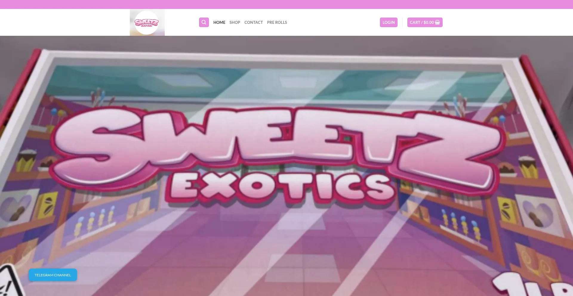 Website screenshot of Sweetzexotics.com