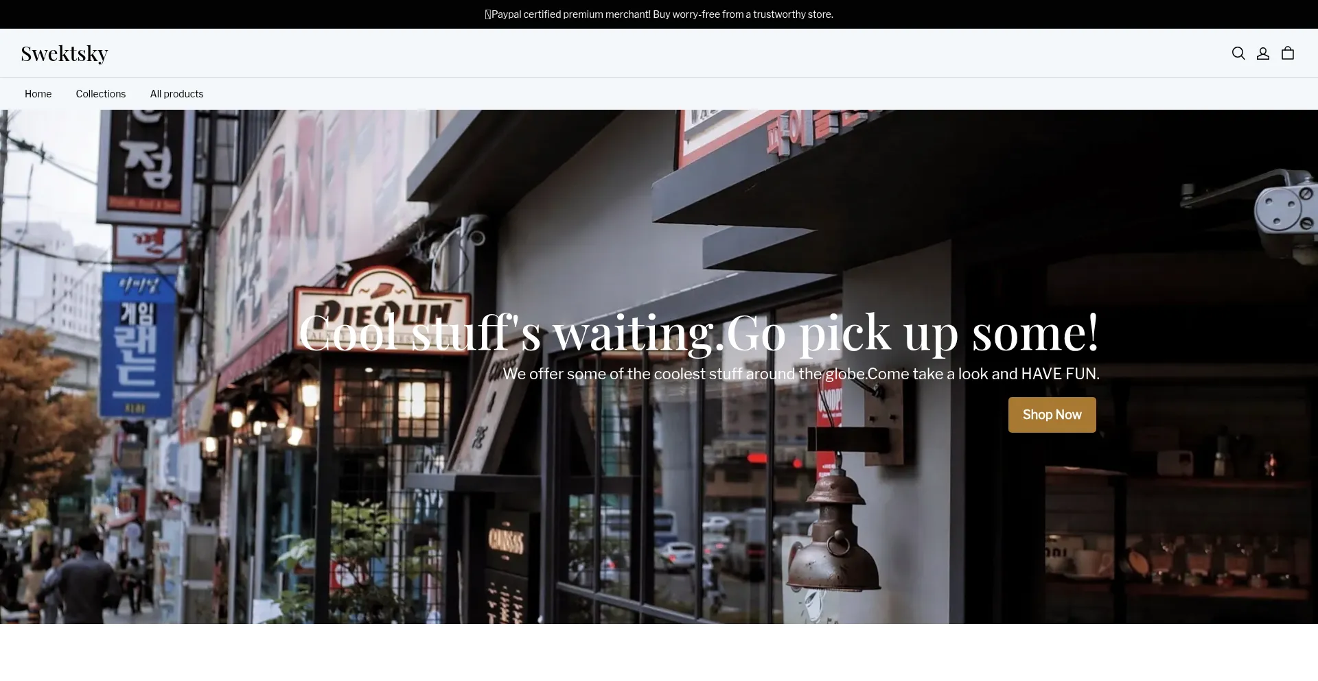 Website screenshot of Swektsky.com