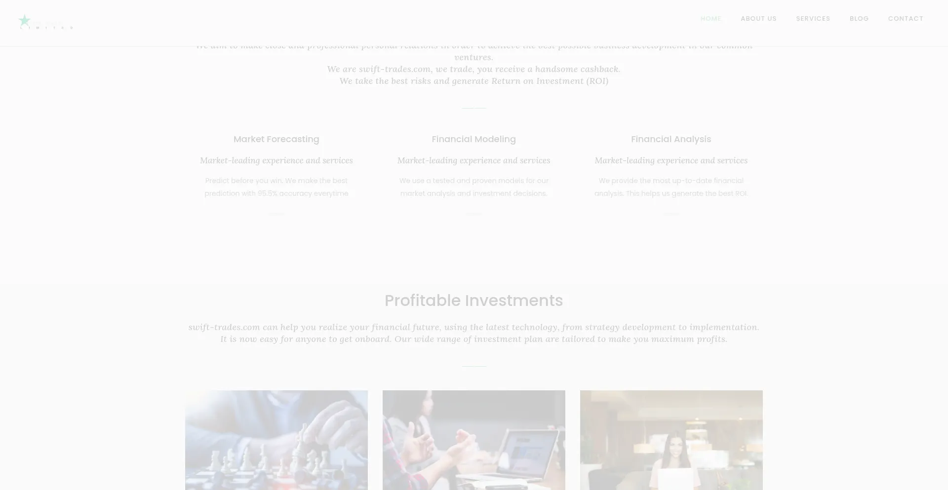 Website screenshot of Swifts-trades.com