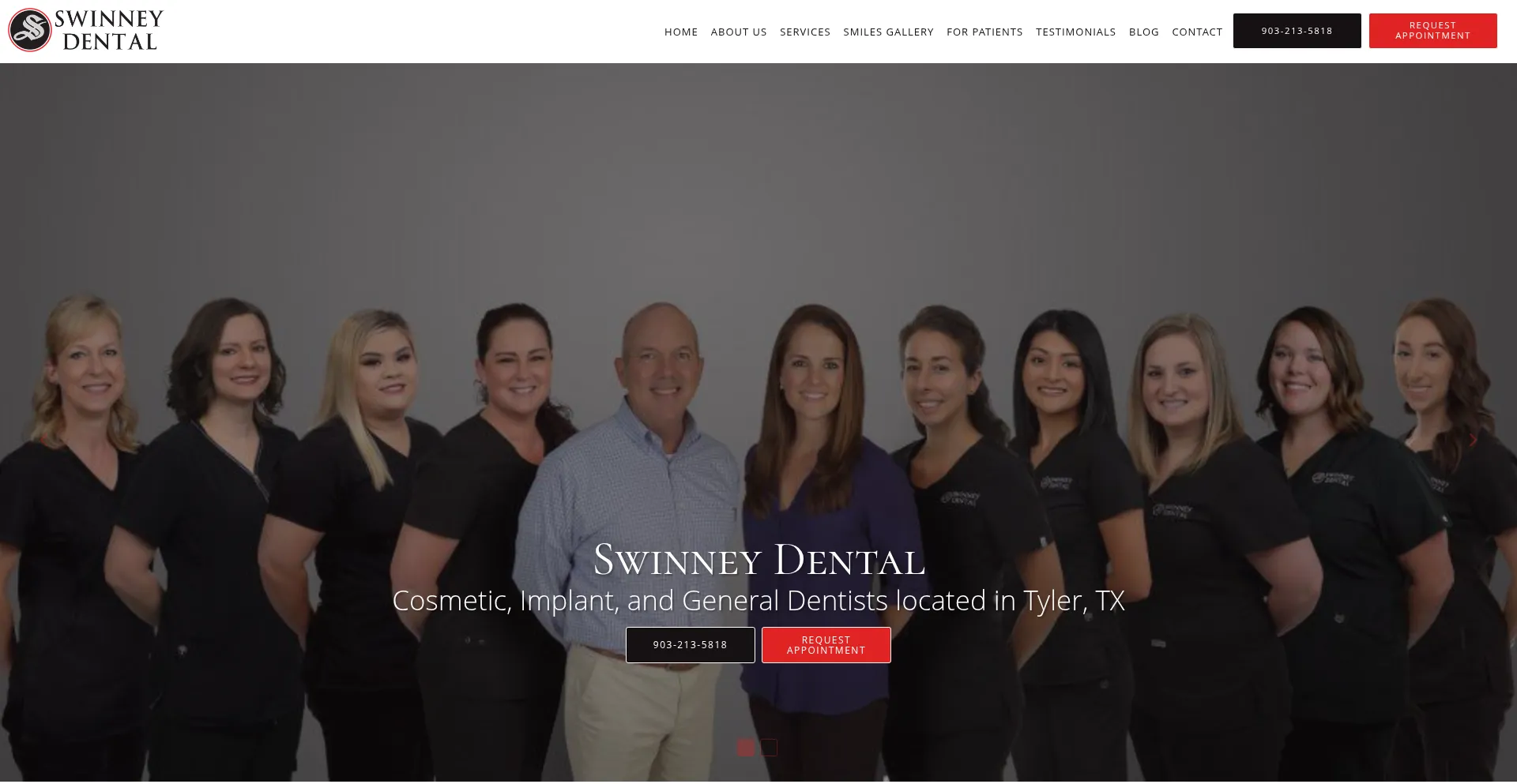 Website screenshot of Swinneydental.com