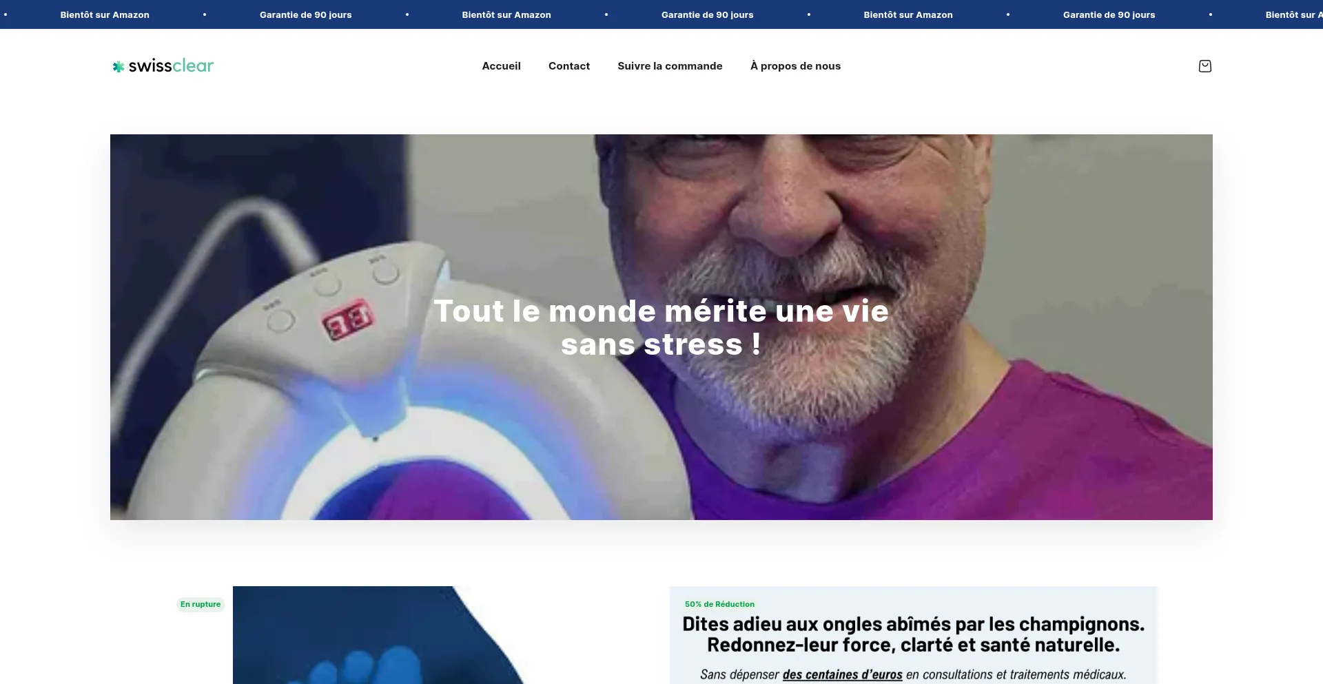 Website screenshot of Swissclear-eu.com