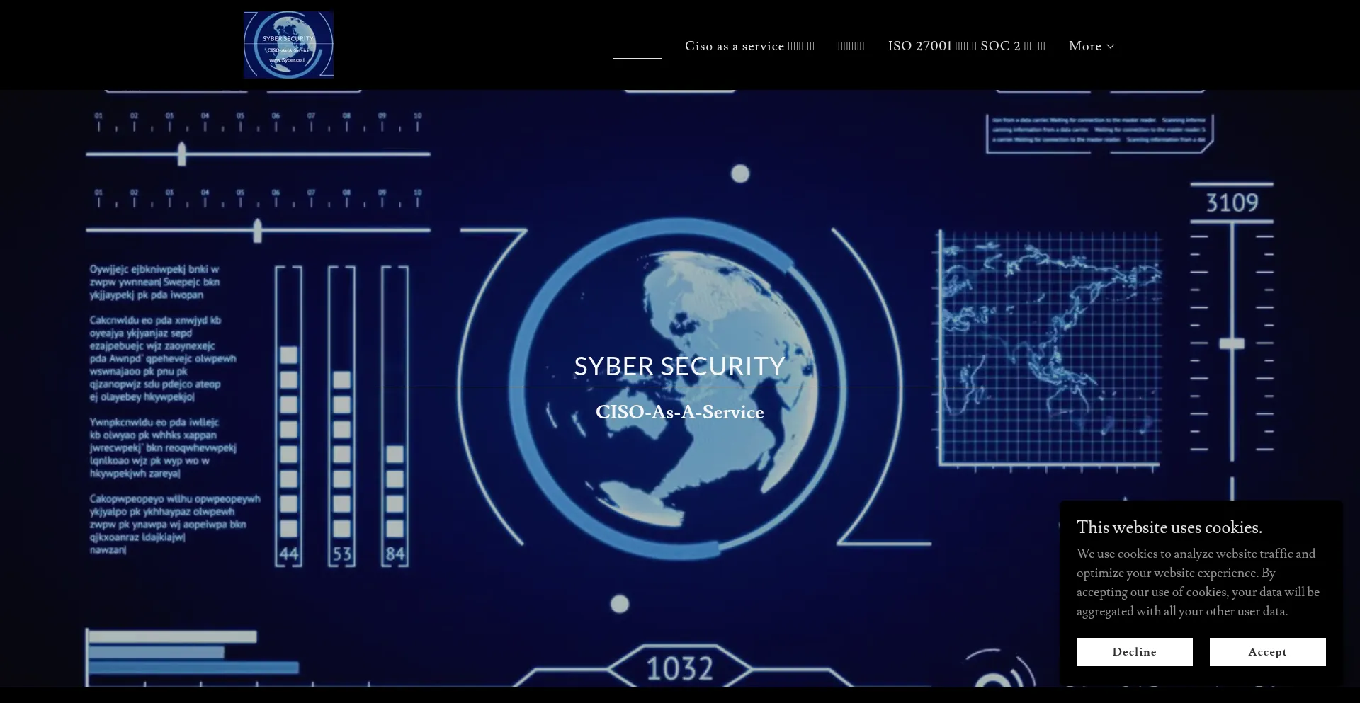 Website screenshot of Syber.co.il