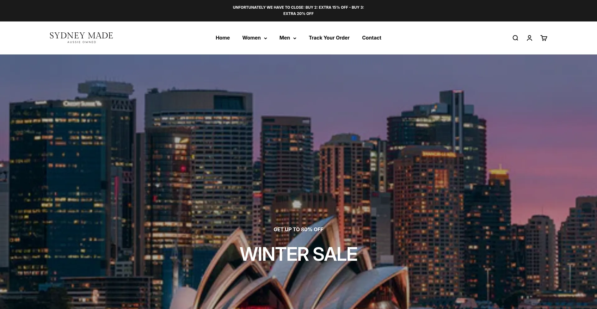 Website screenshot of Sydney-made.com