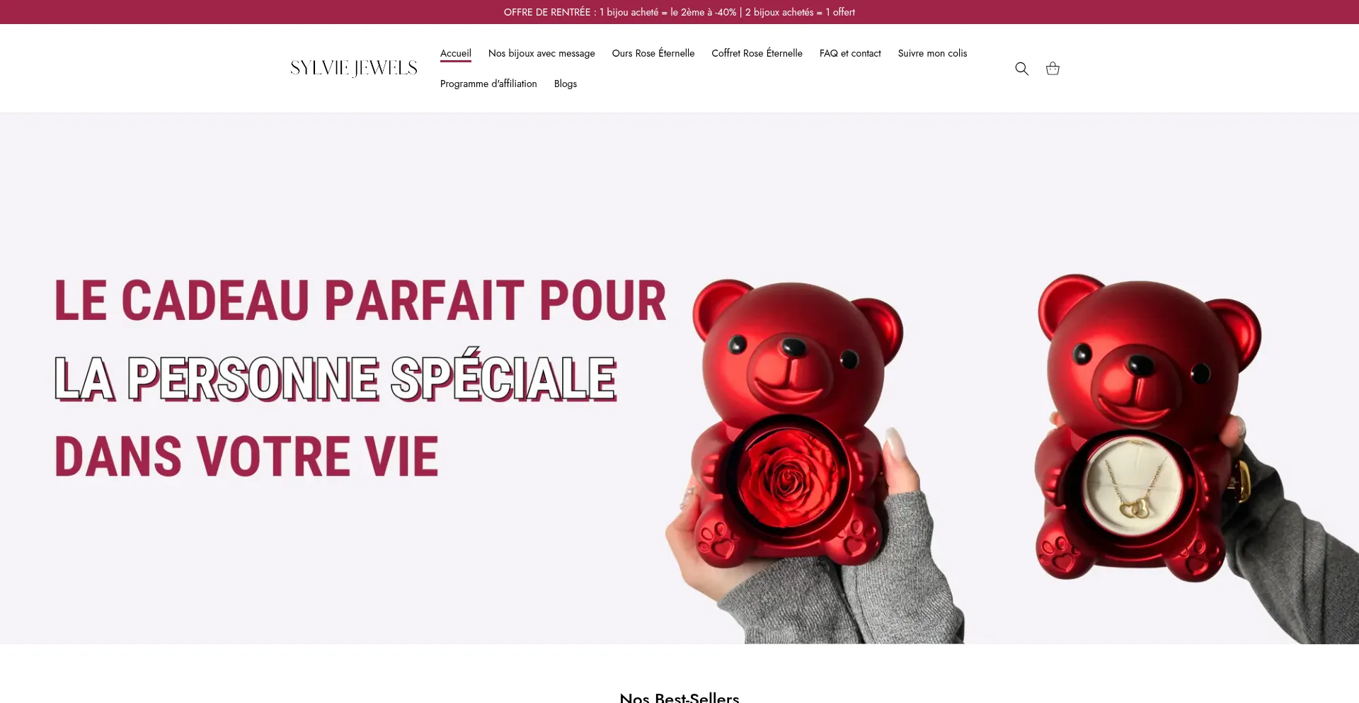 Website screenshot of Sylviejewels.co