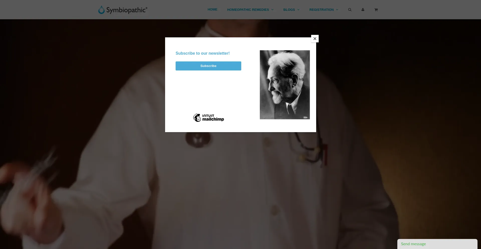 Website screenshot of Symbiopathic.com