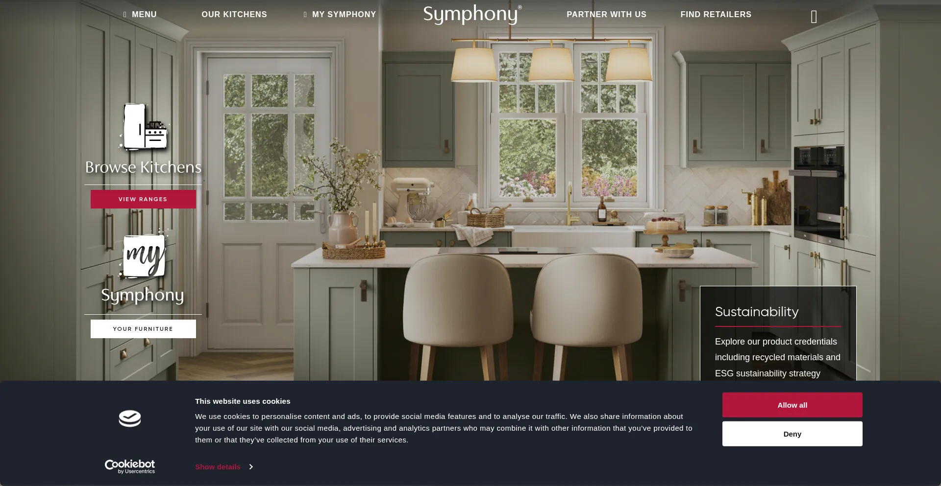 Website screenshot of Symphony-group.co.uk