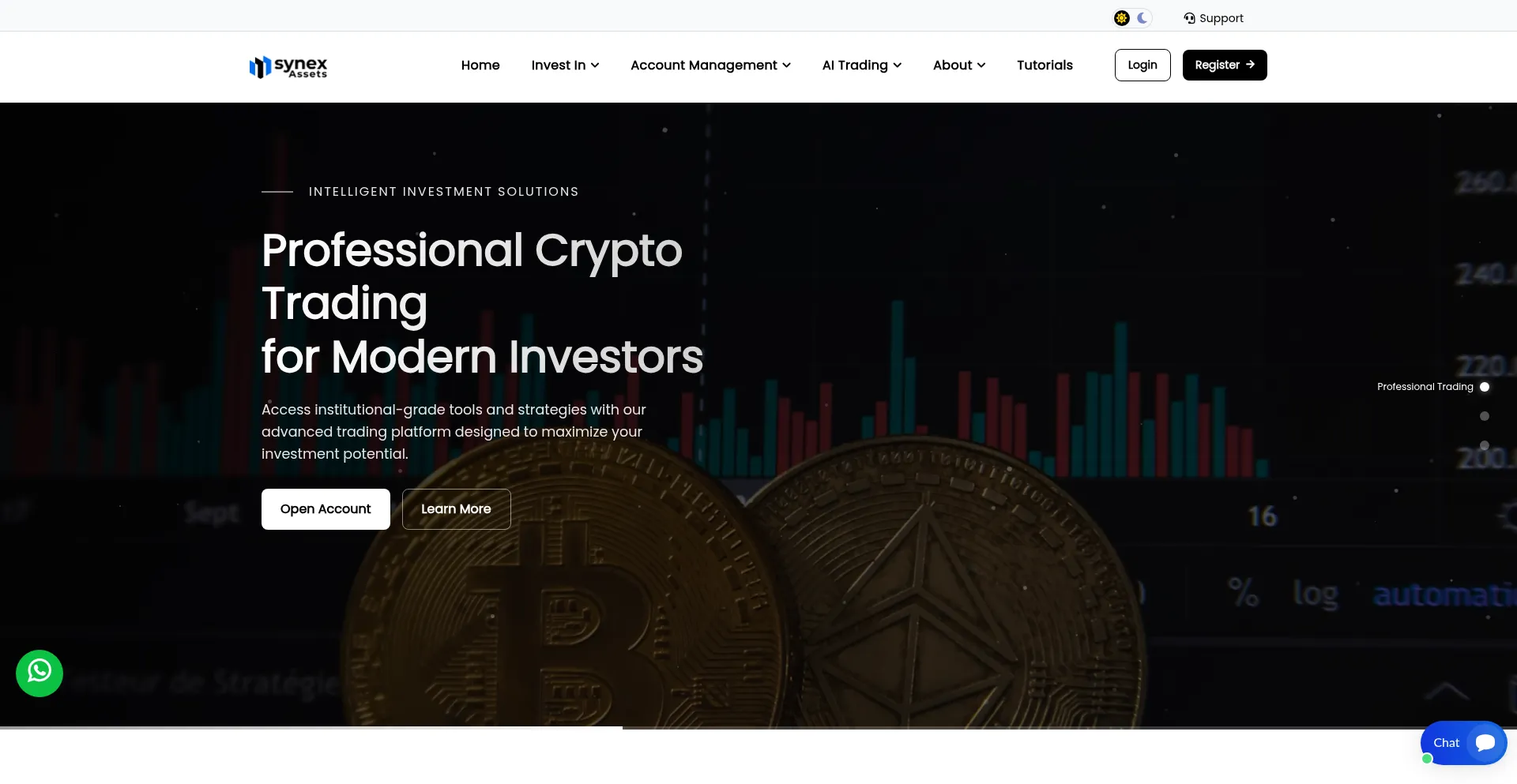 Website screenshot of Synexassets.com