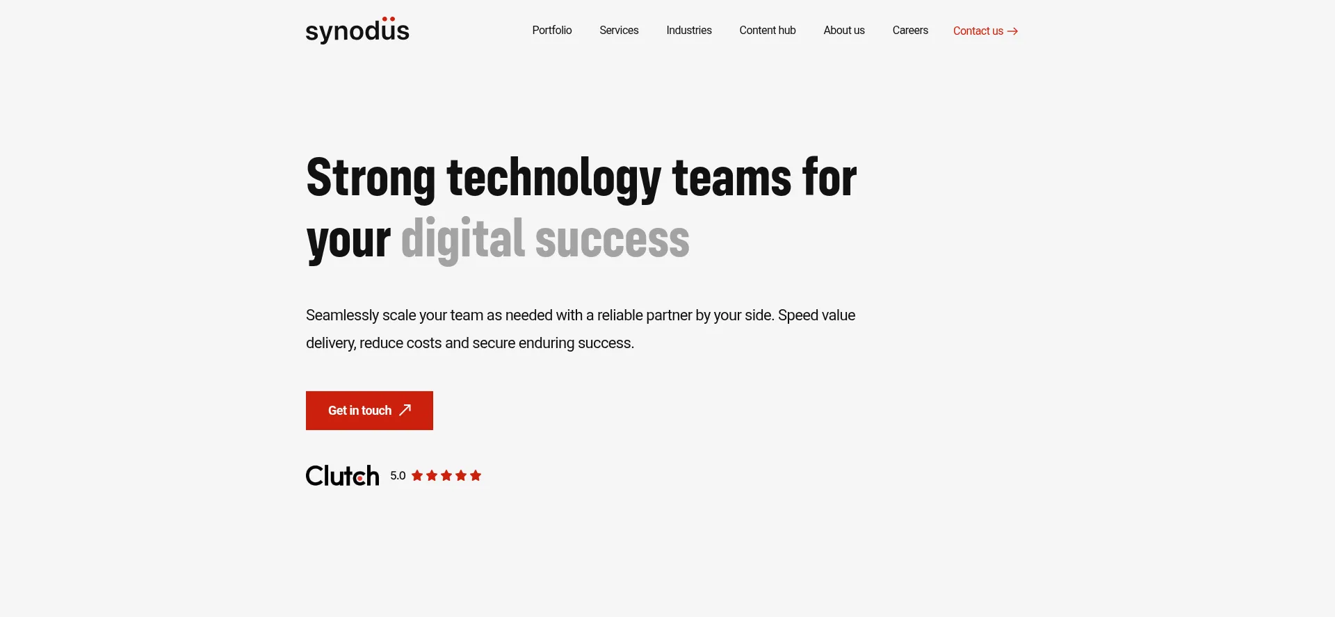 Website screenshot of Synodus.com