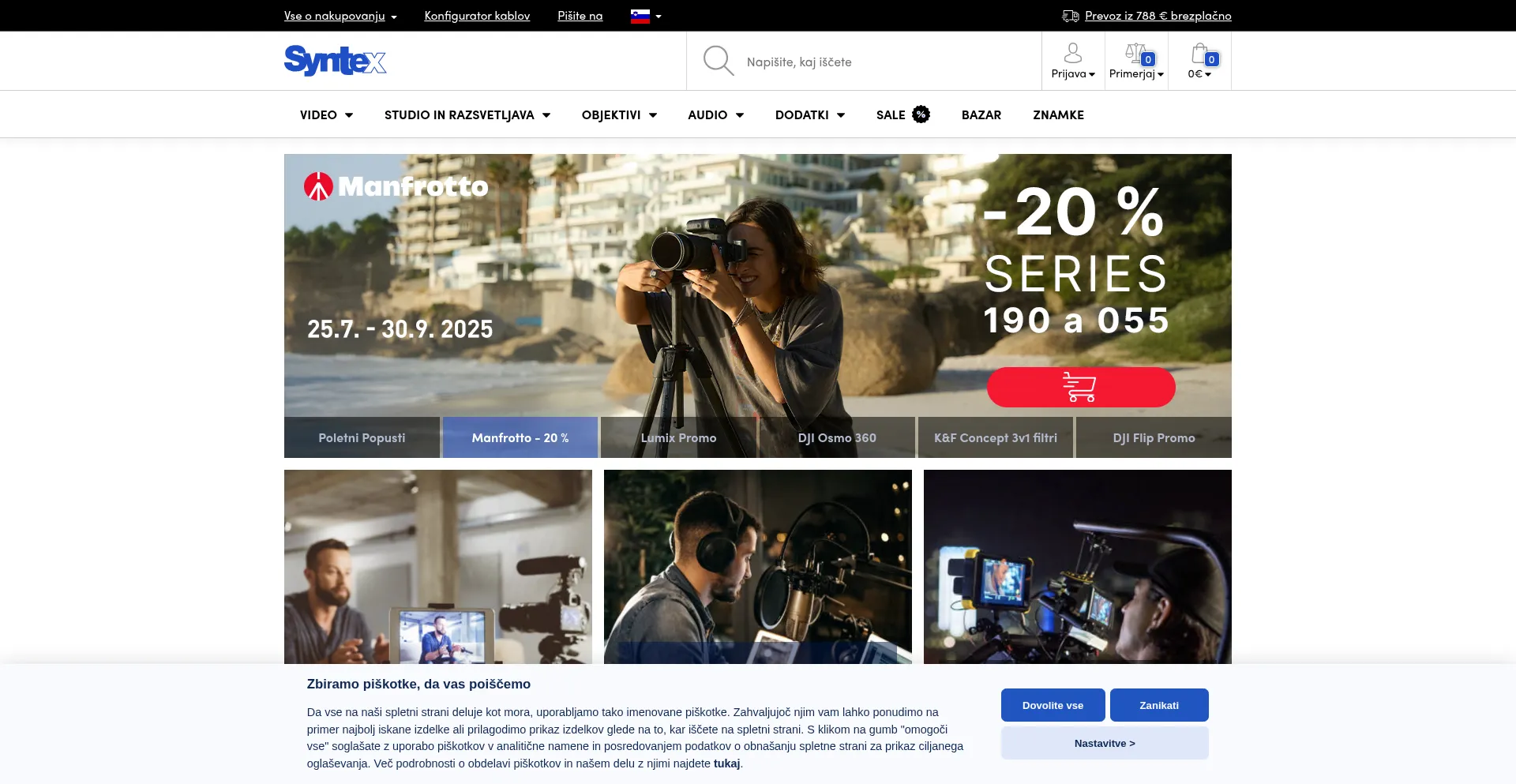 Website screenshot of Syntex.si