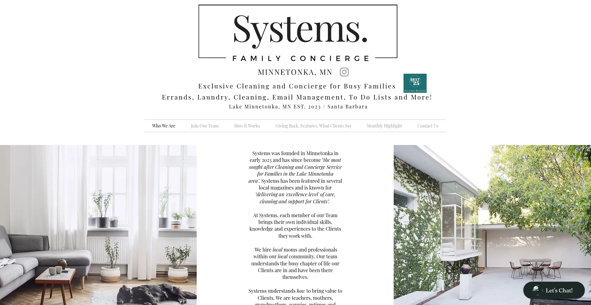 Website screenshot of Systemsmn.com