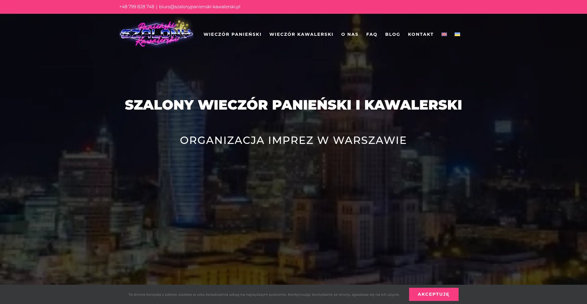Website screenshot of Szalonypanienski-kawalerski.pl