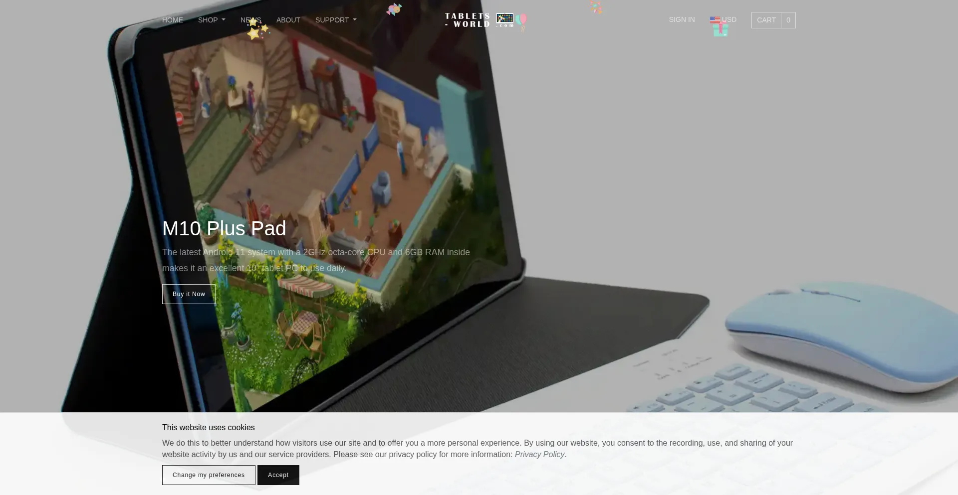Website screenshot of Tablets-world.com