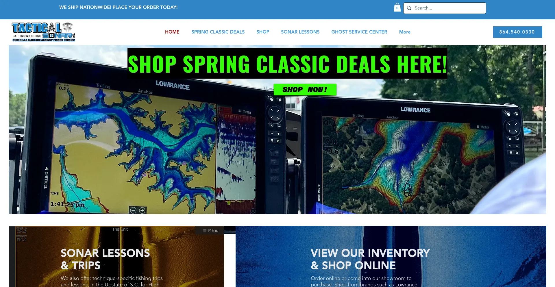 Website screenshot of Tacticalsonar.com