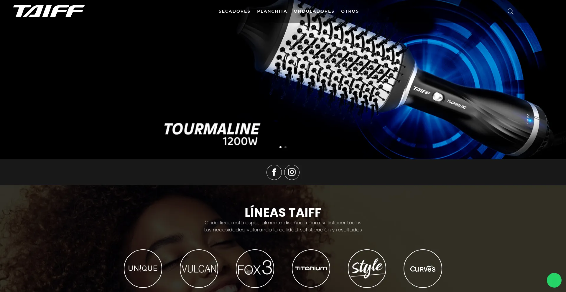 Website screenshot of Taiff.com.py