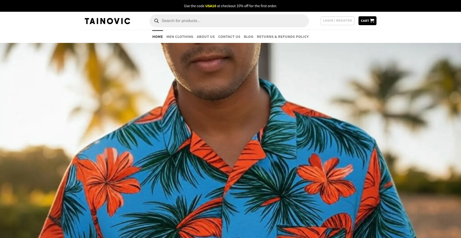 Website screenshot of Tainovic.store
