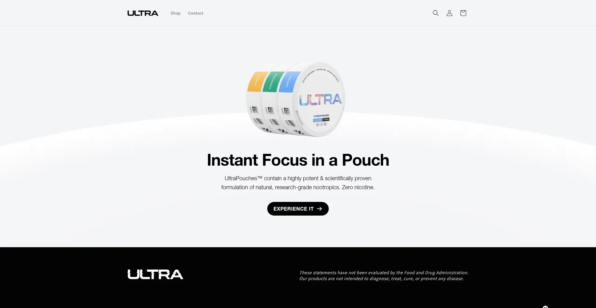 Website screenshot of Takeultra.com