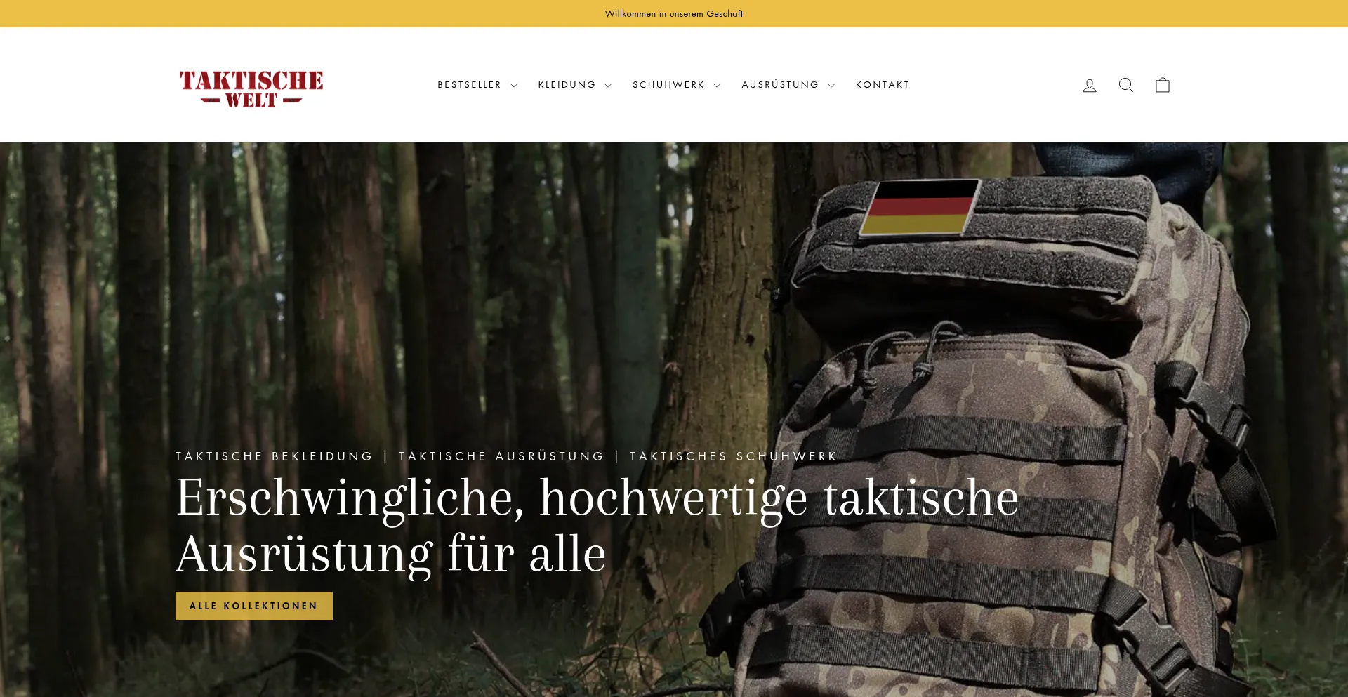 Website screenshot of Taktischewelt.com