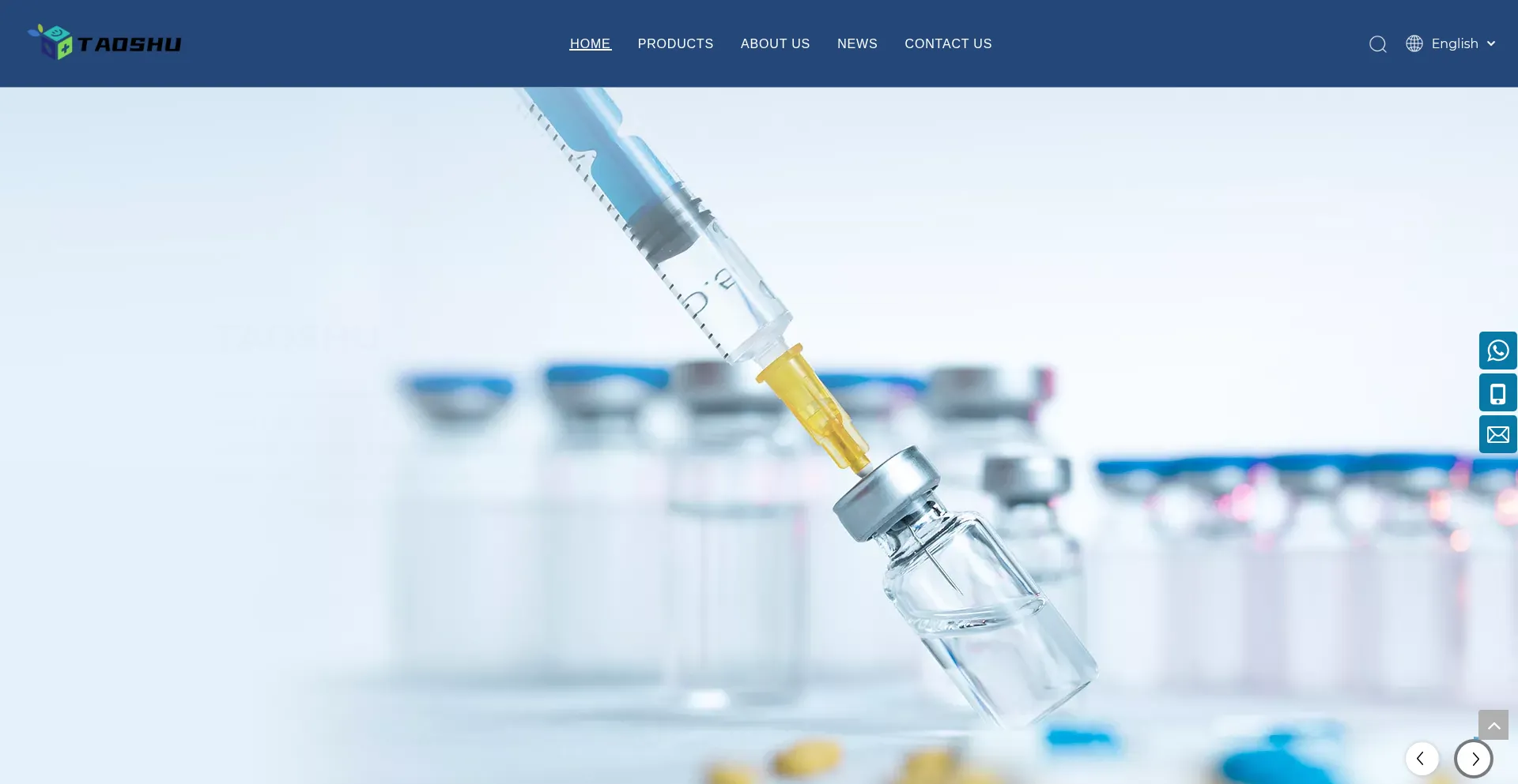 Website screenshot of Taoshuchem.com