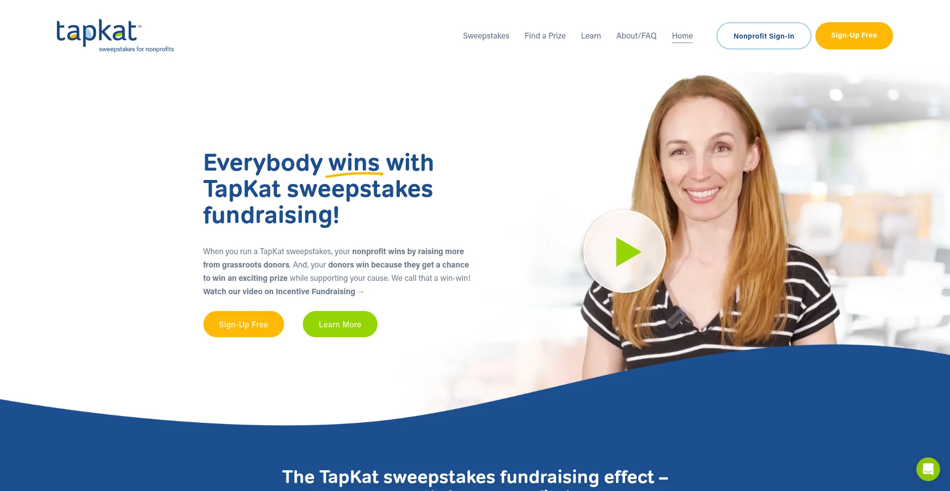 Website screenshot of Tapcat.org