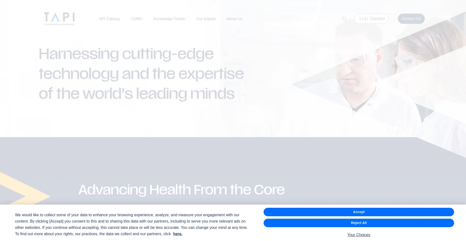 Website screenshot of Tapi.com