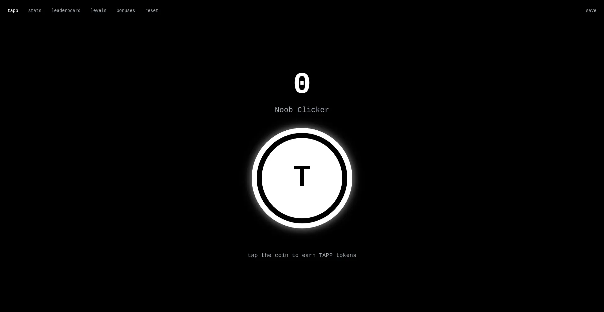 Website screenshot of Tappcoin.xyz