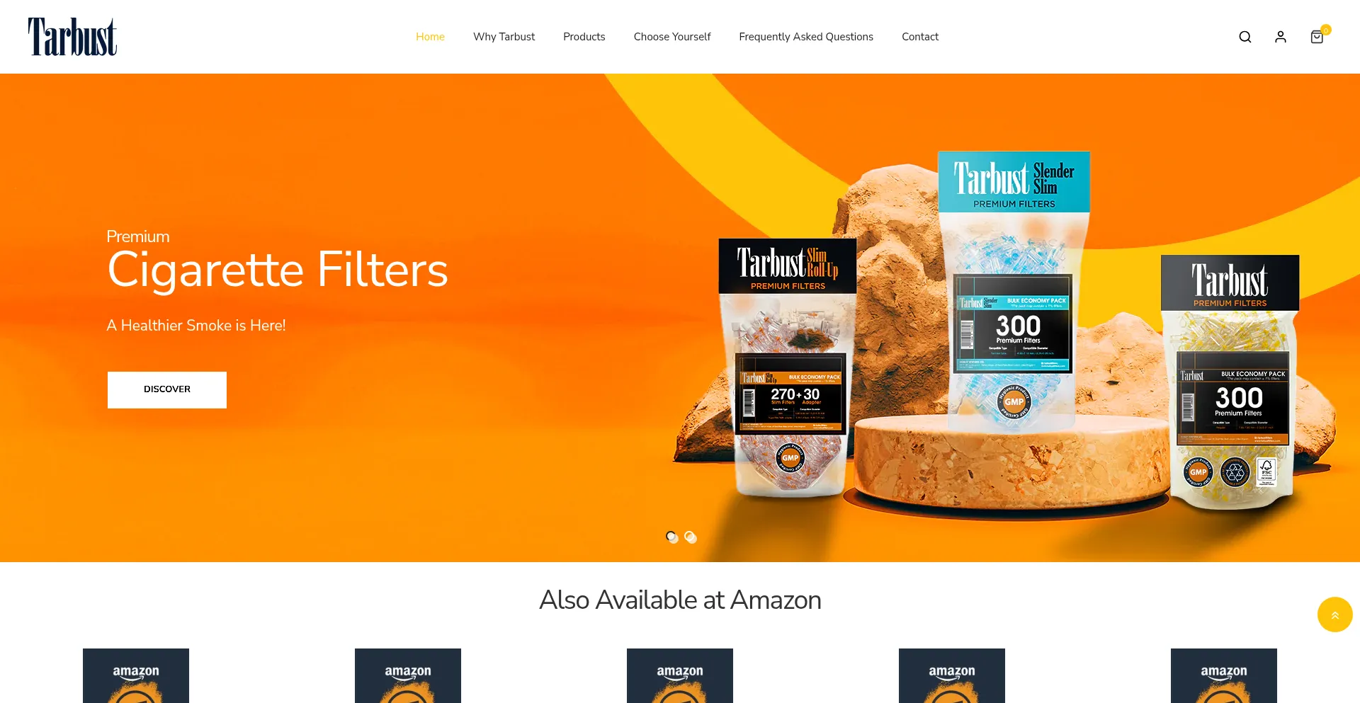 Website screenshot of Tarbustfilters.com