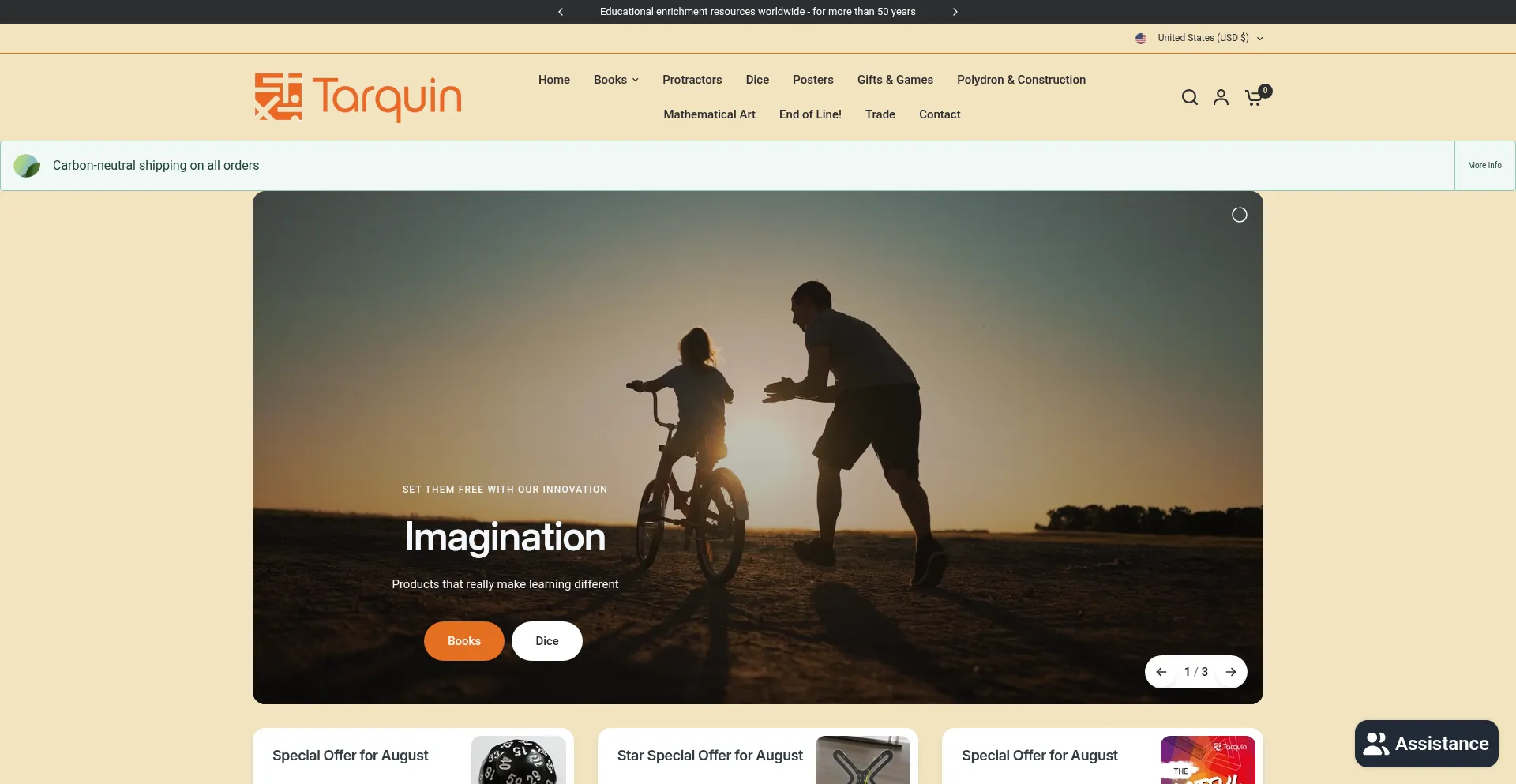 Website screenshot of Tarquingroup.com
