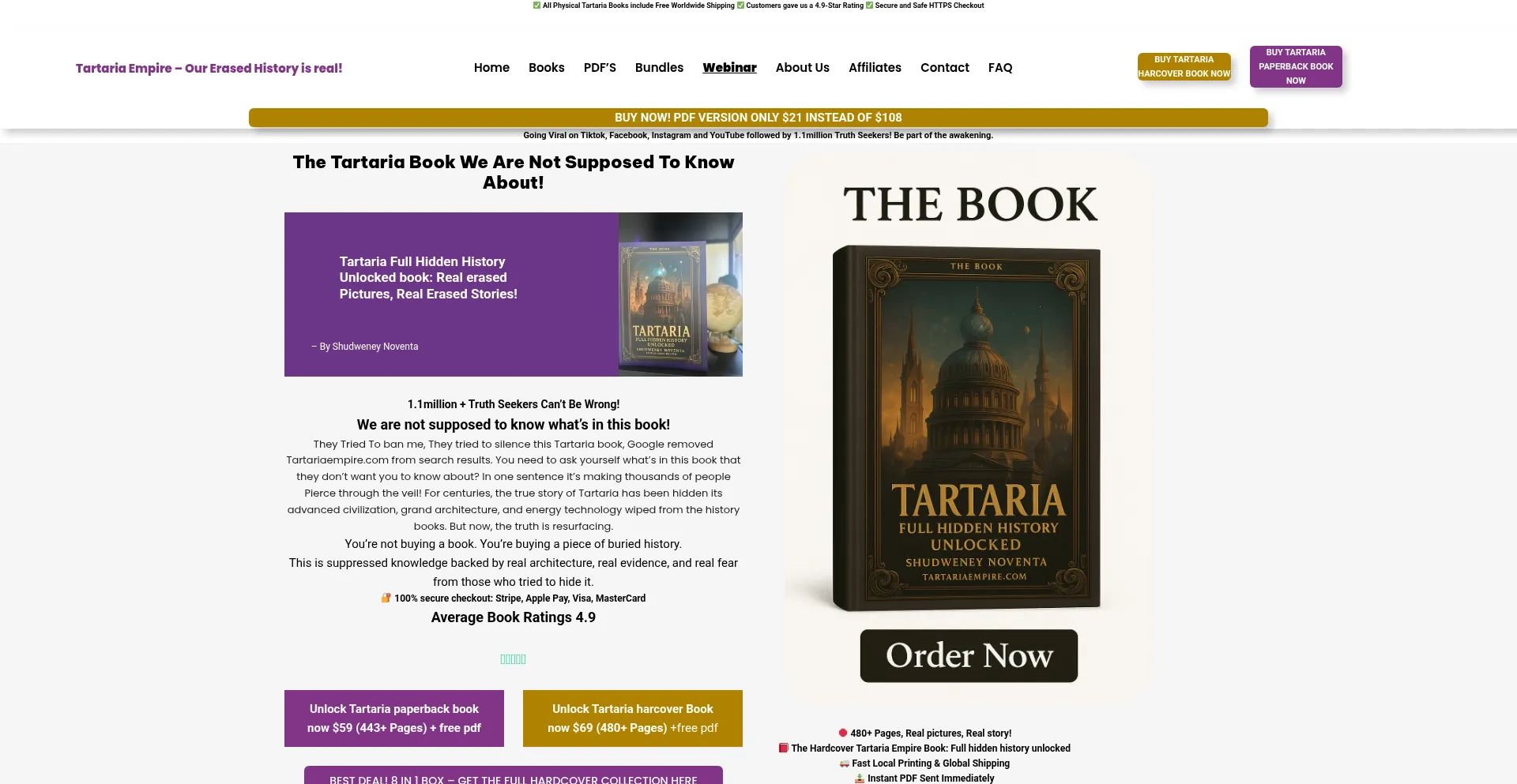 Website screenshot of Tartariaempire.com