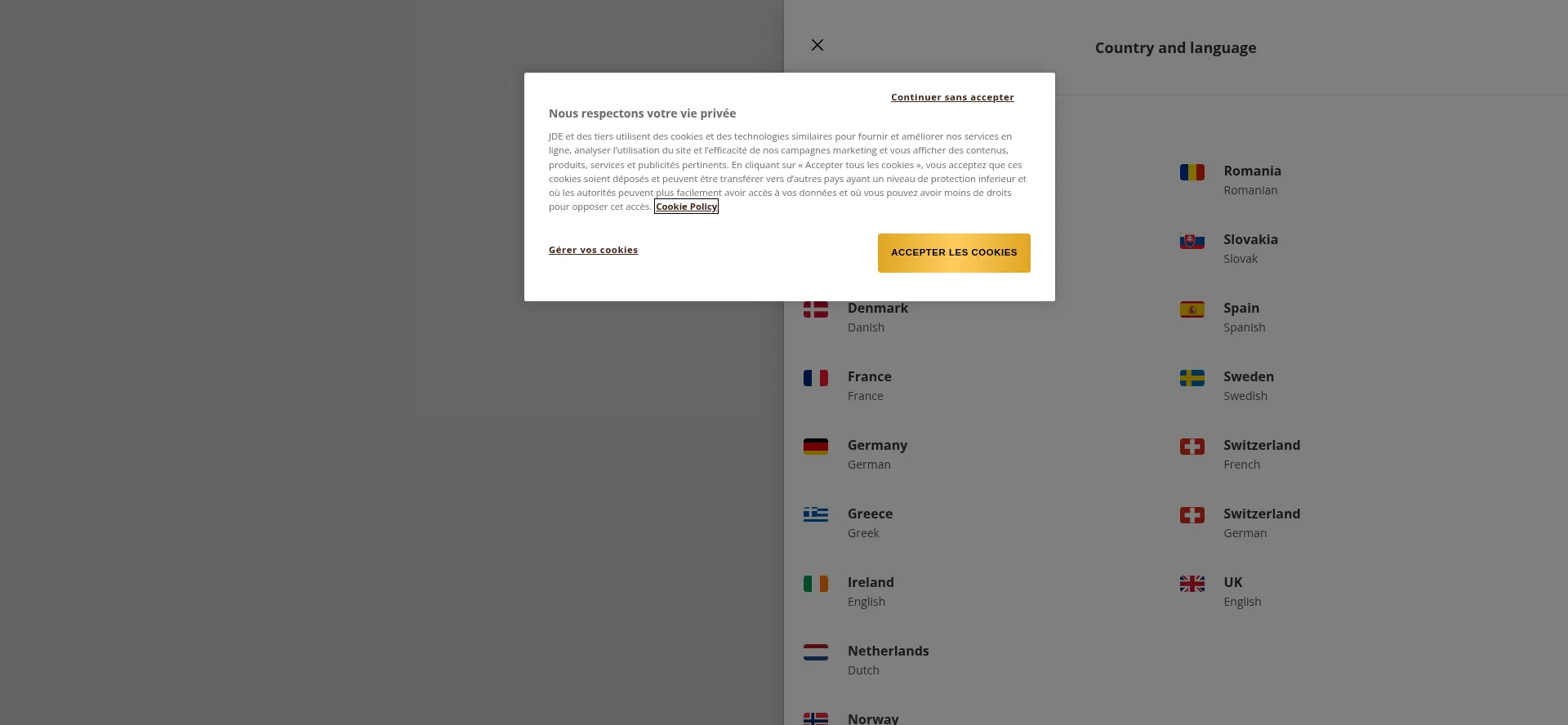Website screenshot of Tassimo.com