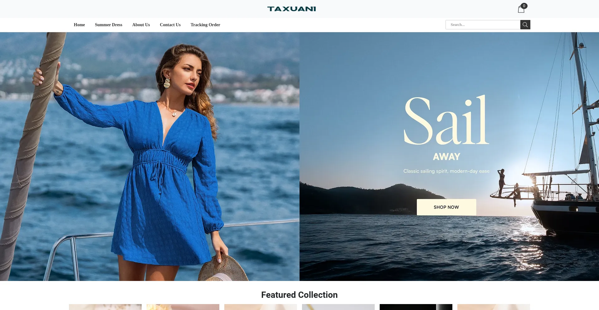 Website screenshot of Taxuani.com
