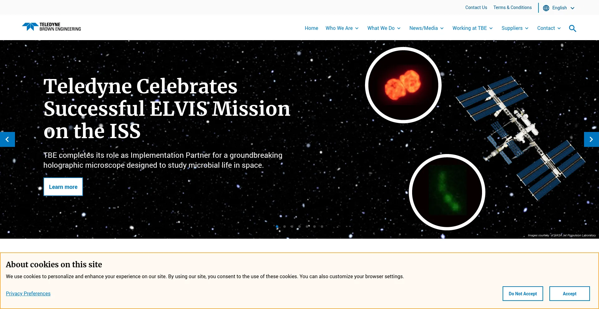 Website screenshot of Tbe.com