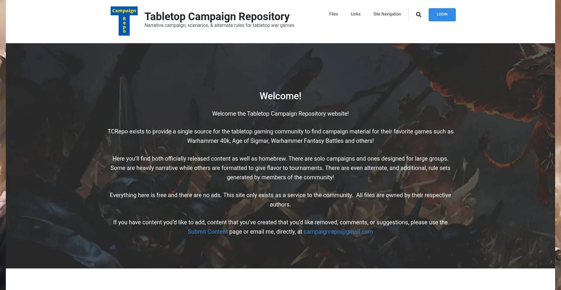 Website screenshot of Tcrepo.com