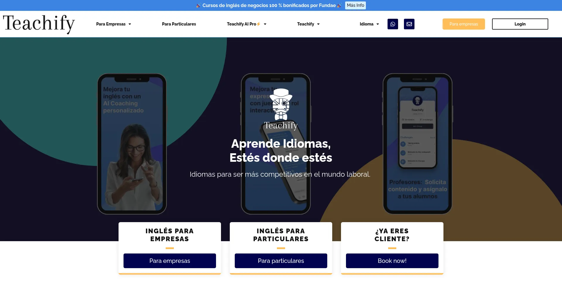 Website screenshot of Teachifyapp.com