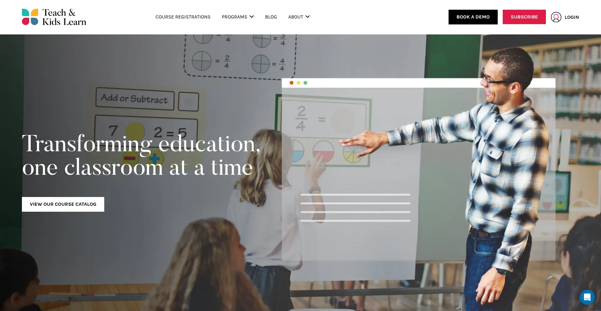 Website screenshot of Teachnkidslearn.com