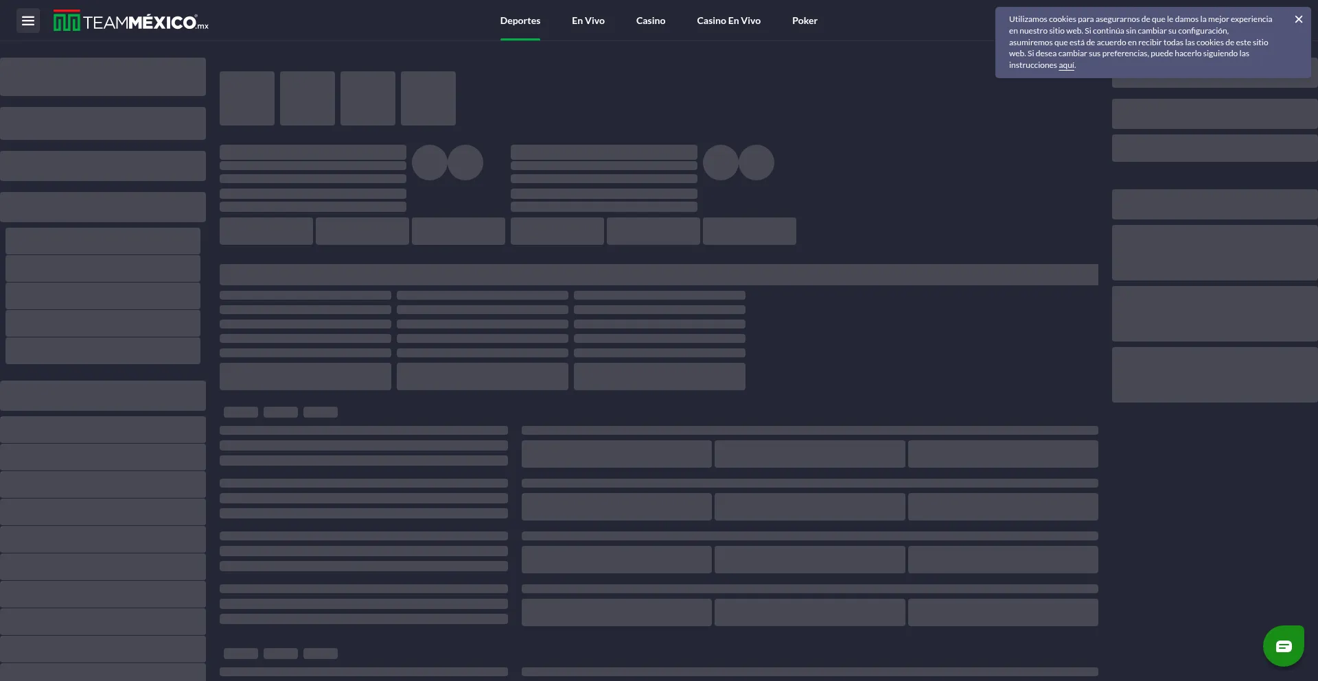 Website screenshot of Teammexico.mx