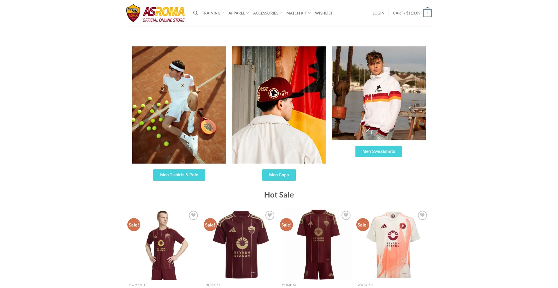 Website screenshot of Teamscollectibles.com