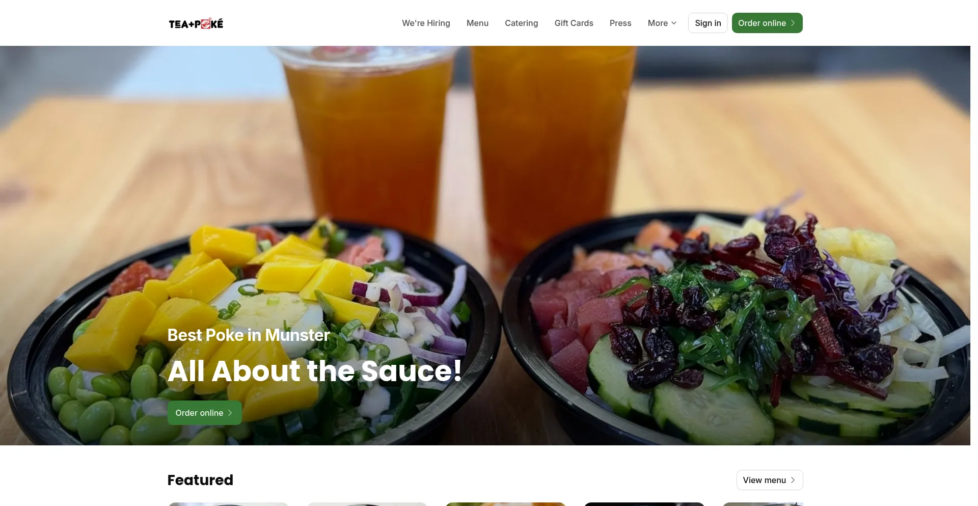 Website screenshot of Teapluspoke.com