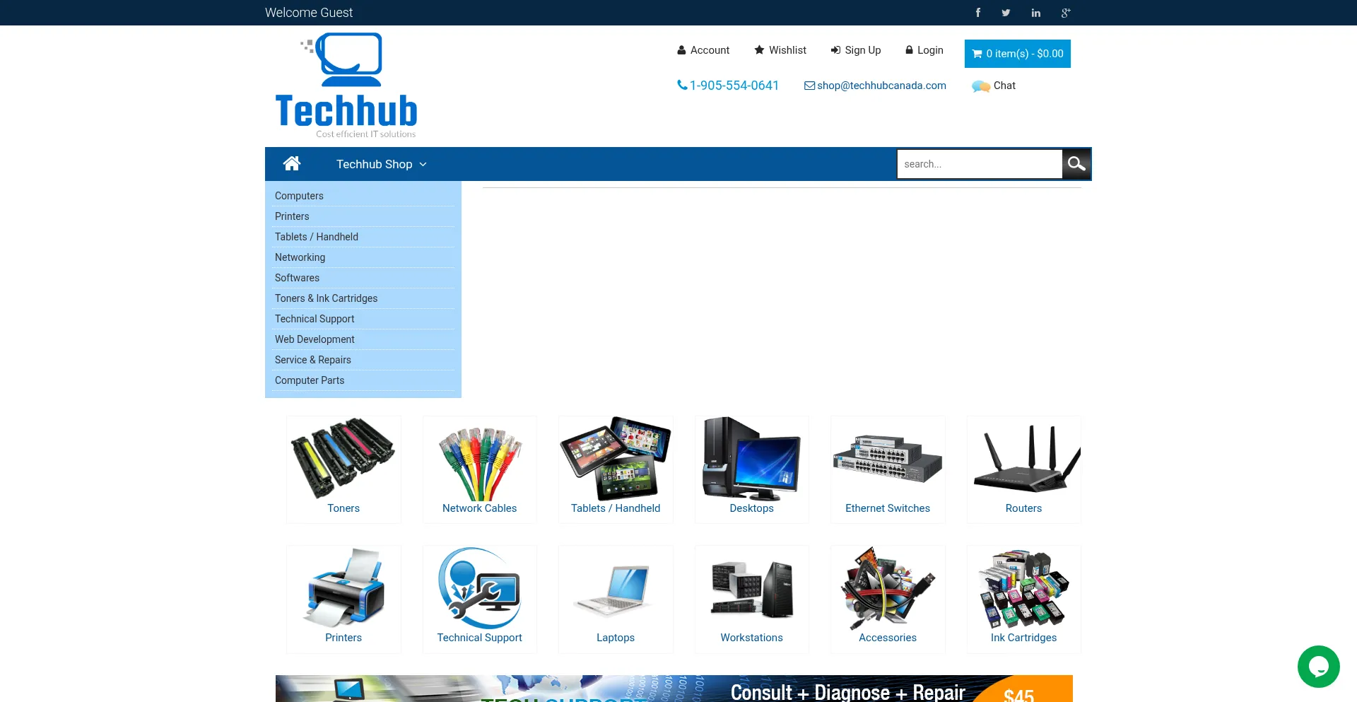 Website screenshot of Techhubcanada.com