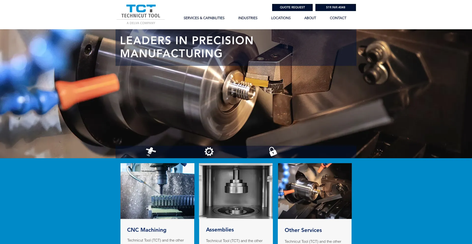 Website screenshot of Technicuttool.com