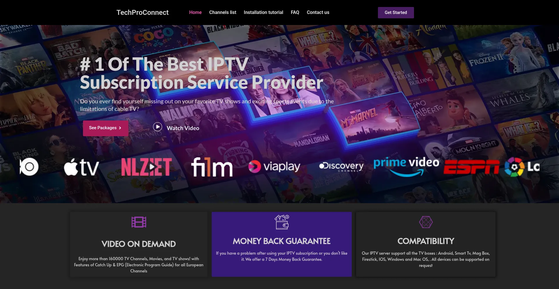 Website screenshot of Techproconnect.com