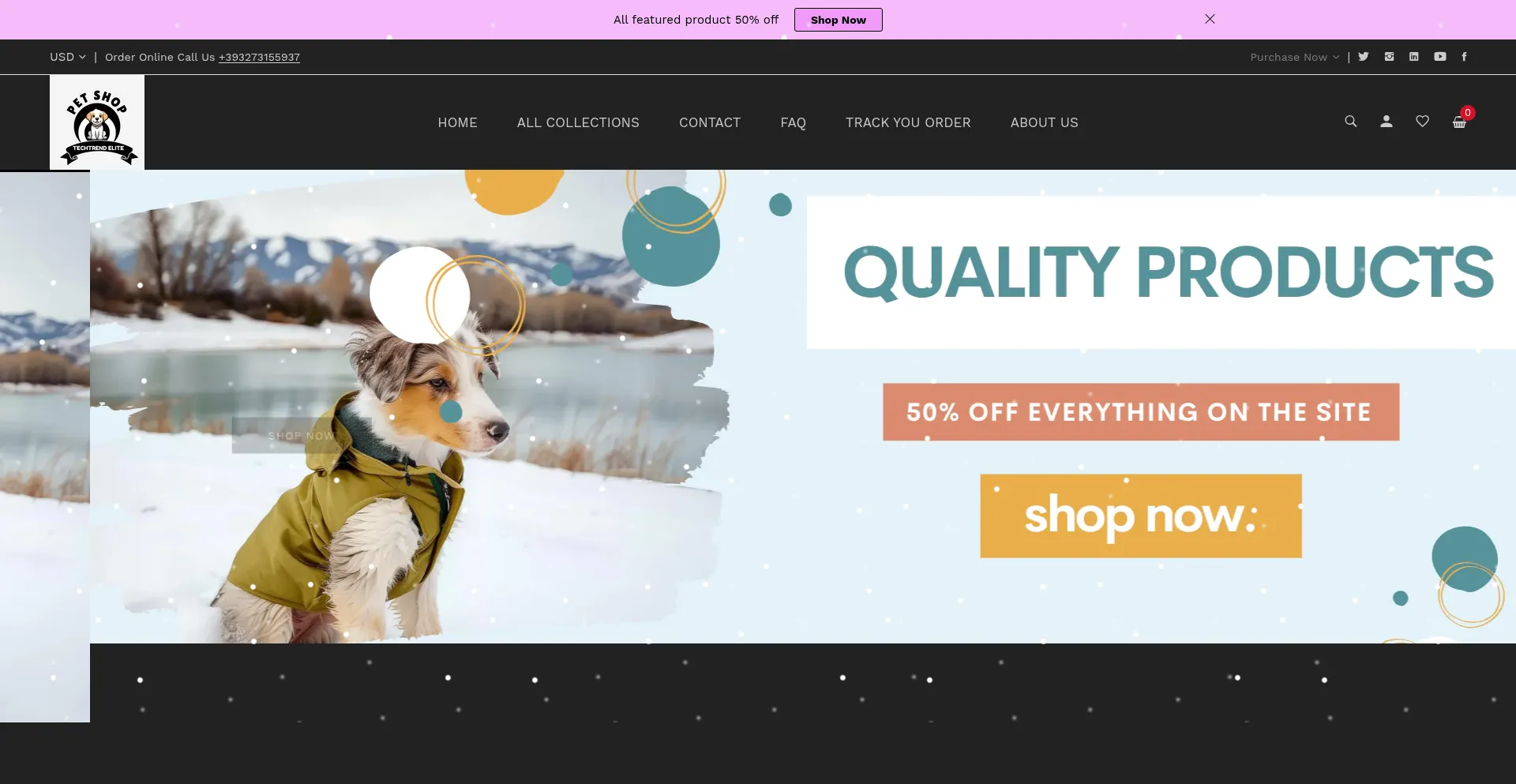 Website screenshot of Techtrendelite.store