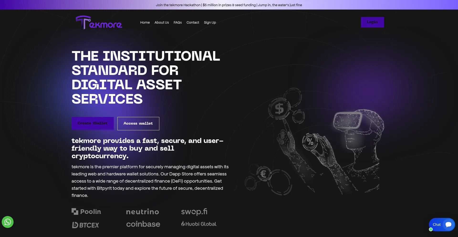 Website screenshot of Tekmore.co