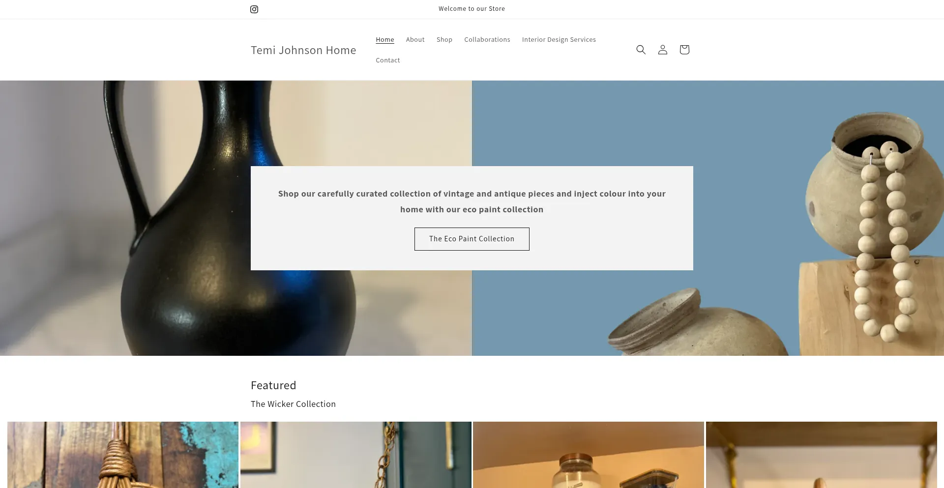 Website screenshot of Temijohnsonhome.com