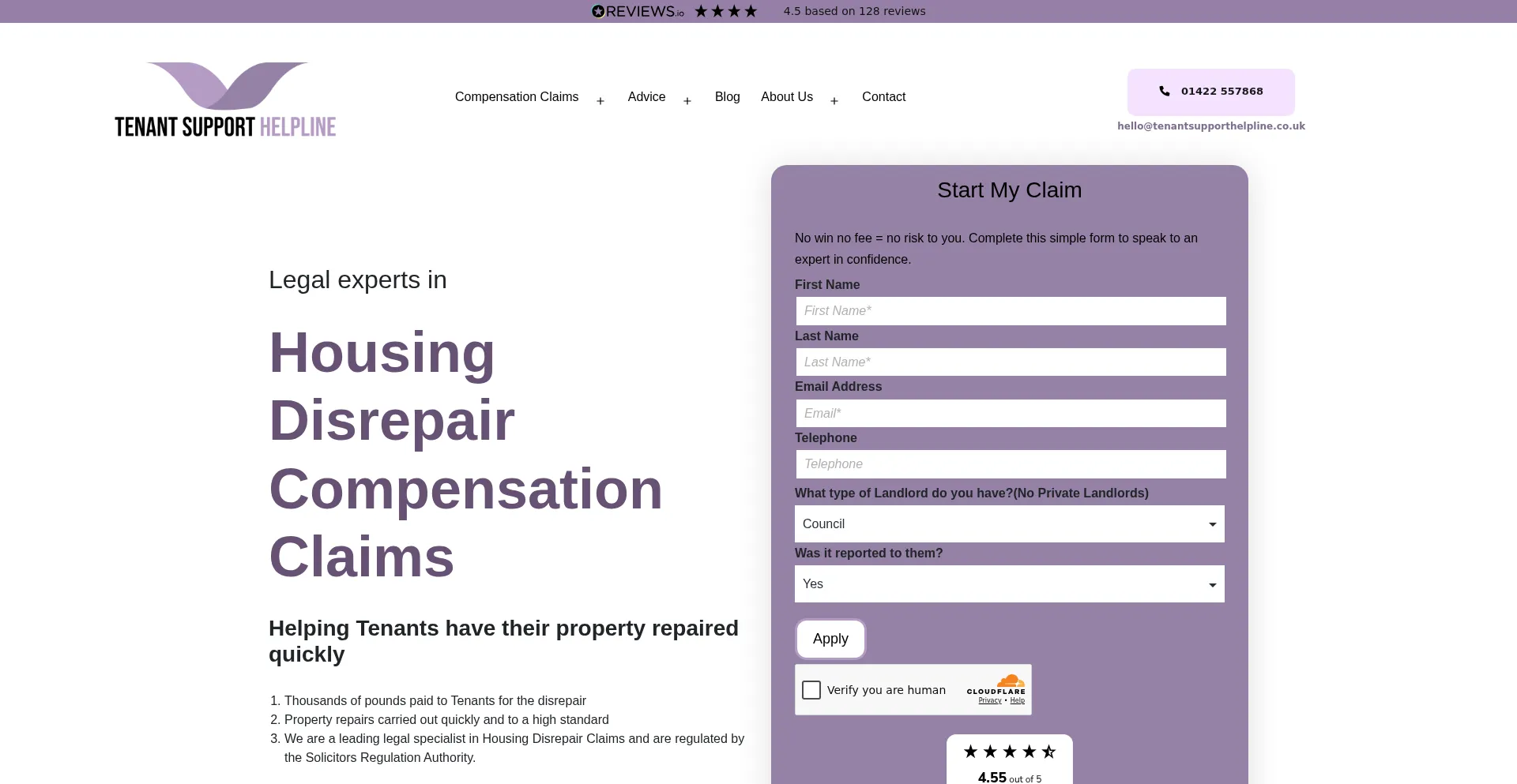 Tenantsupporthelpline.co.uk